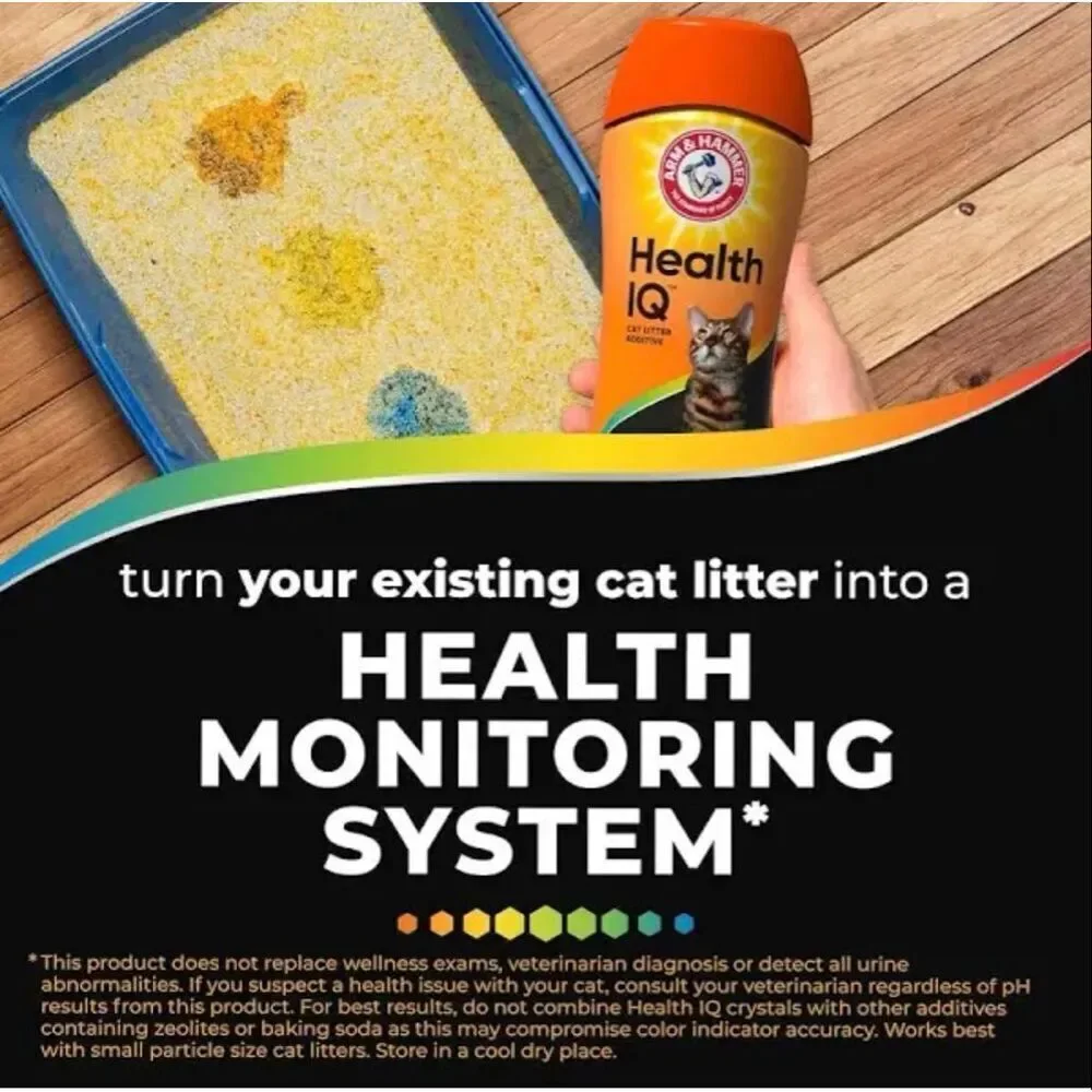 Bundle of 11x cat/feline/pet litter monitoring health IQ crystals- arm & hammer